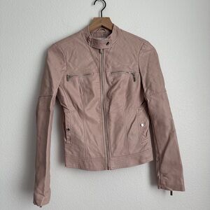 🌻 Guess faux leather quilted biker moto jacket